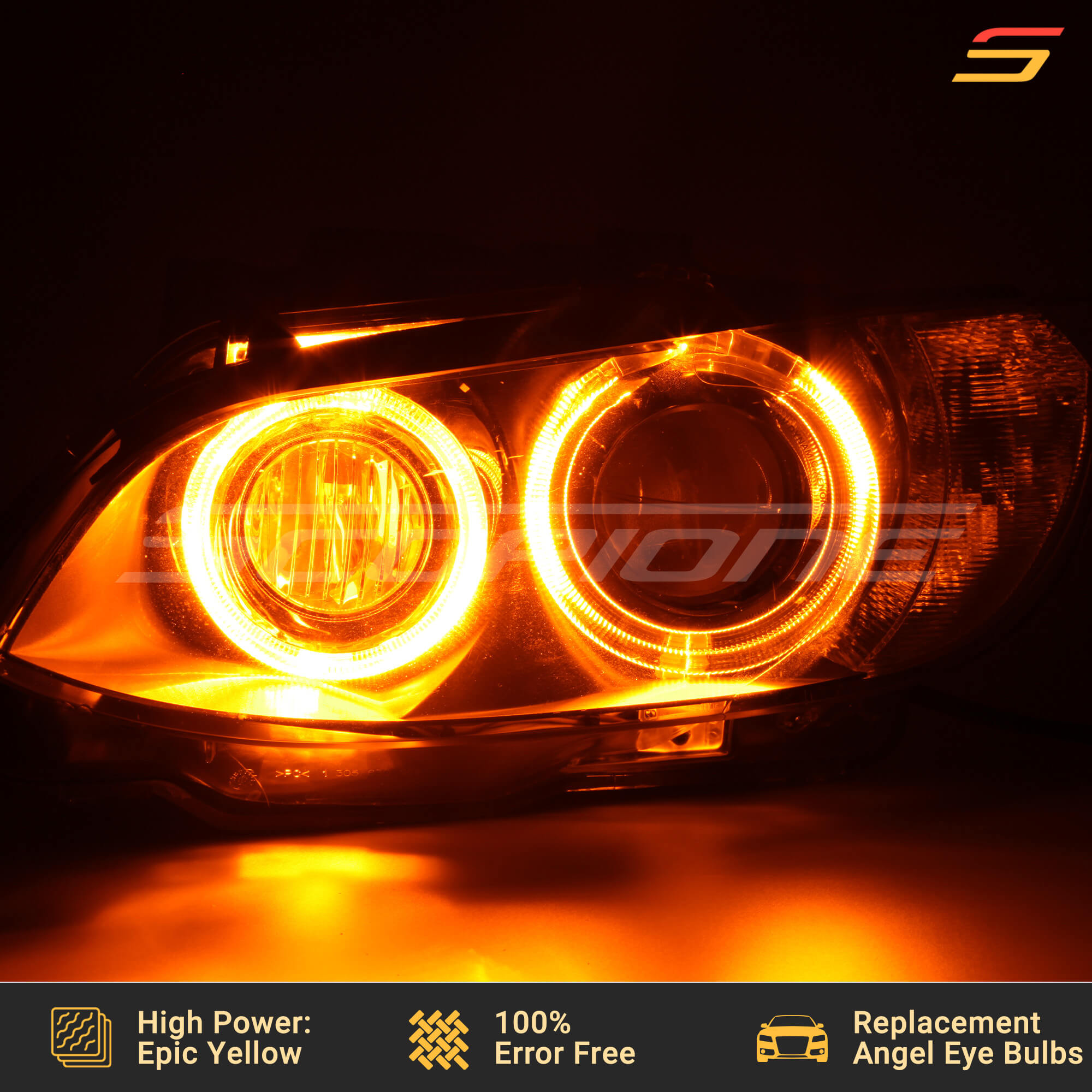 Epic Yellow High Power LED angel eyes halo by Scopione