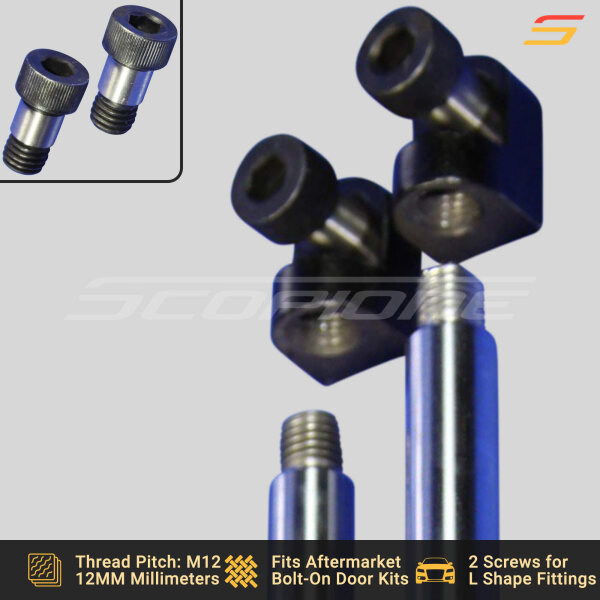 Bolt On Lambo Vertical Door Kit Shocks Fittings: Swivel Joints, Ball Bearings, End Caps, Screws - Image 3