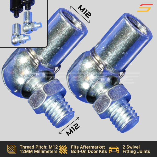 Bolt On Lambo Vertical Door Kit Shocks Fittings: Swivel Joints, Ball Bearings, End Caps, Screws - Image 13