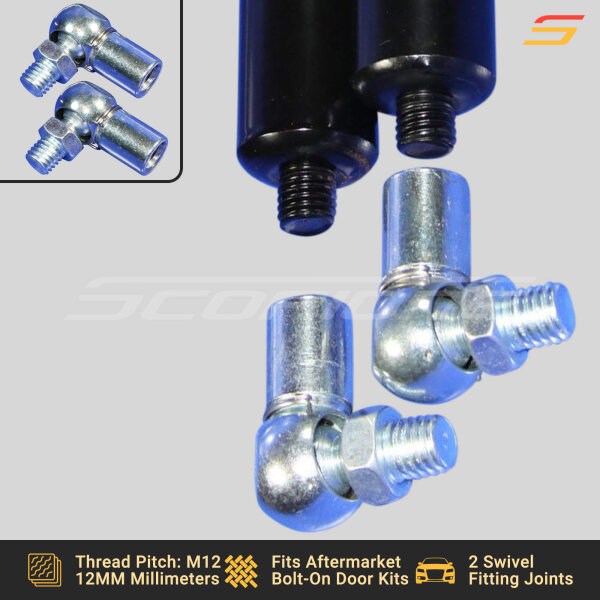 Bolt On Lambo Vertical Door Kit Shocks Fittings: Swivel Joints, Ball Bearings, End Caps, Screws - Image 15