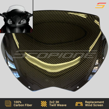 Can-Am 08-16 Spyder RS RS-S Carbon Fiber Replacement Wind Screen