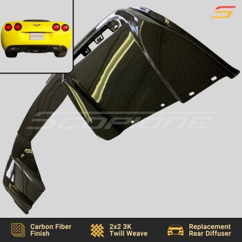 Scopione Carbon Rear Bumper Diffuser for Chevy Corvette C6