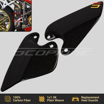 Ducati 94-04 Carbon Fiber Replacement Front Heel Plates Guards