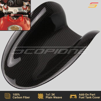 Ducati 94-04 Carbon Fiber Add-On Fuel Tank Key Guard SC1 Recess