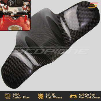 Ducati 94-04 Carbon Fiber Add-On Fuel Tank Key Guard SC2 Winged