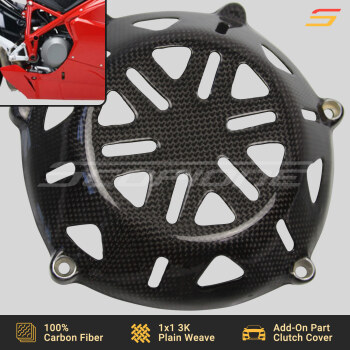 Ducati 89-13 Carbon Fiber Dry Clutch Cover SC1 Vented