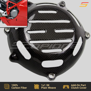Ducati 89-13 Carbon Fiber Dry Clutch Cover SC2 Slotted