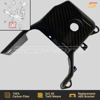 Ducati 18-21 Carbon Fiber Replacement Akrapovic ABS Unit Bracket