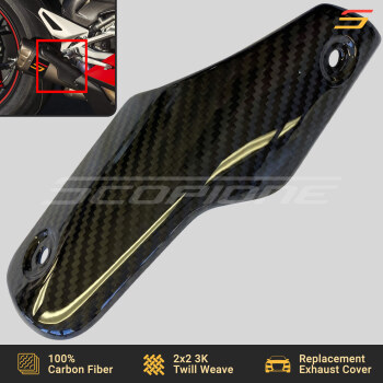Ducati 18-21 Carbon Fiber Replacement Akrapovic Exhaust Heat Shield