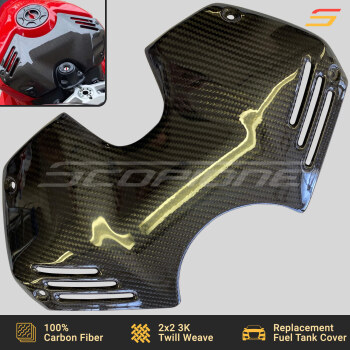 Ducati 18-21 Carbon Fiber Replacement Fuel Tank Cover