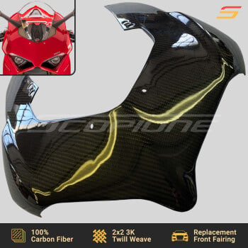 Ducati 18-24 Carbon Fiber Replacement Front Upper Headlight Fairing