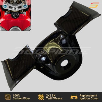 Ducati 18-24 Carbon Fiber Replacement Ignition Switch Key Cover