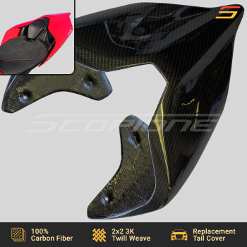 Ducati 18-24 Carbon Fiber Replacement Rear Tail Fairing Cover