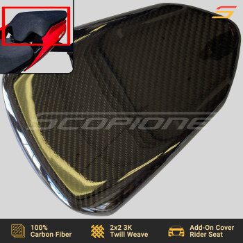 Ducati 18-24 Panigale V4 20-25 Panigale V2 Streetfighter V4 V2 Carbon Fiber Add-On Pillion Seat Cover