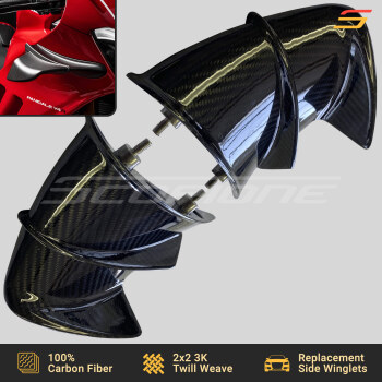 Ducati 19-21 Carbon Fiber Replacement Side Winglets Pair