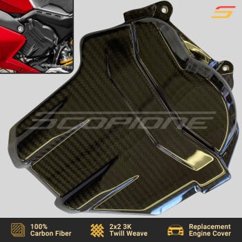 Ducati 18-25 Panigale V4 Streetfighter V4 Carbon Fiber Replacement Left Rear Cylinder Head Cover