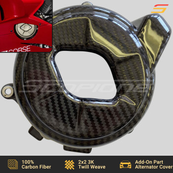 Ducati 18-25 Panigale V4 Streetfighter V4 Carbon Fiber Open-Center Add-On Alternator Cover Guard