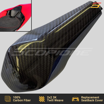 Ducati 18-24 Panigale V4 22-25 Streetfighter V4 Carbon Fiber Replacement Seat Back Cover