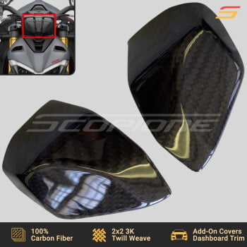 Ducati 20-25 Carbon Fiber Add-On Dashboard Cover Side Trims Pair