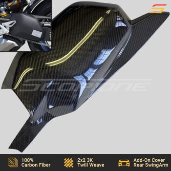Ducati 20-25 Carbon Fiber Add-On Rear Swingarm Cover