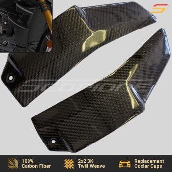 Ducati 20-25 Carbon Fiber Replacement Radiator Side Covers Pair