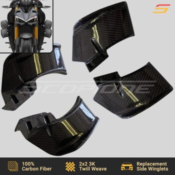 Ducati 20-25 Carbon Fiber Replacement Side Winglets Set of 4
