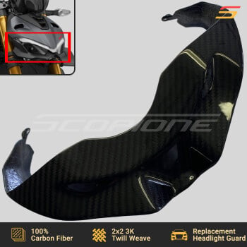 Ducati 20-25 Carbon Fiber Replacement Lower Headlight Guard