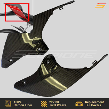 Ducati 18-24 Panigale V4 20-25 Panigale V2 Streetfighter V4 V2 Carbon Fiber Replacement Rear Tail Side Covers Pair