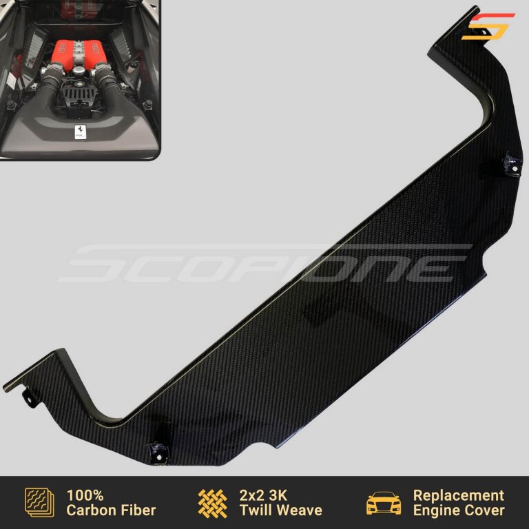 Scopione Carbon Fiber Engine Covers Kit for Ferrari 458 Italia