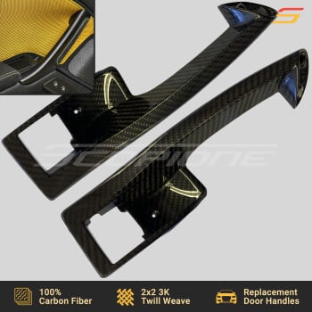 Ferrari 13-17 F12 Berlinetta Carbon Fiber Interior Door Handles