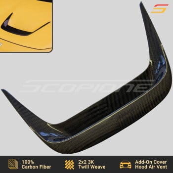 Ferrari F8 Tributo & Spider Carbon Fiber Add-On Hood Air Vent Cover