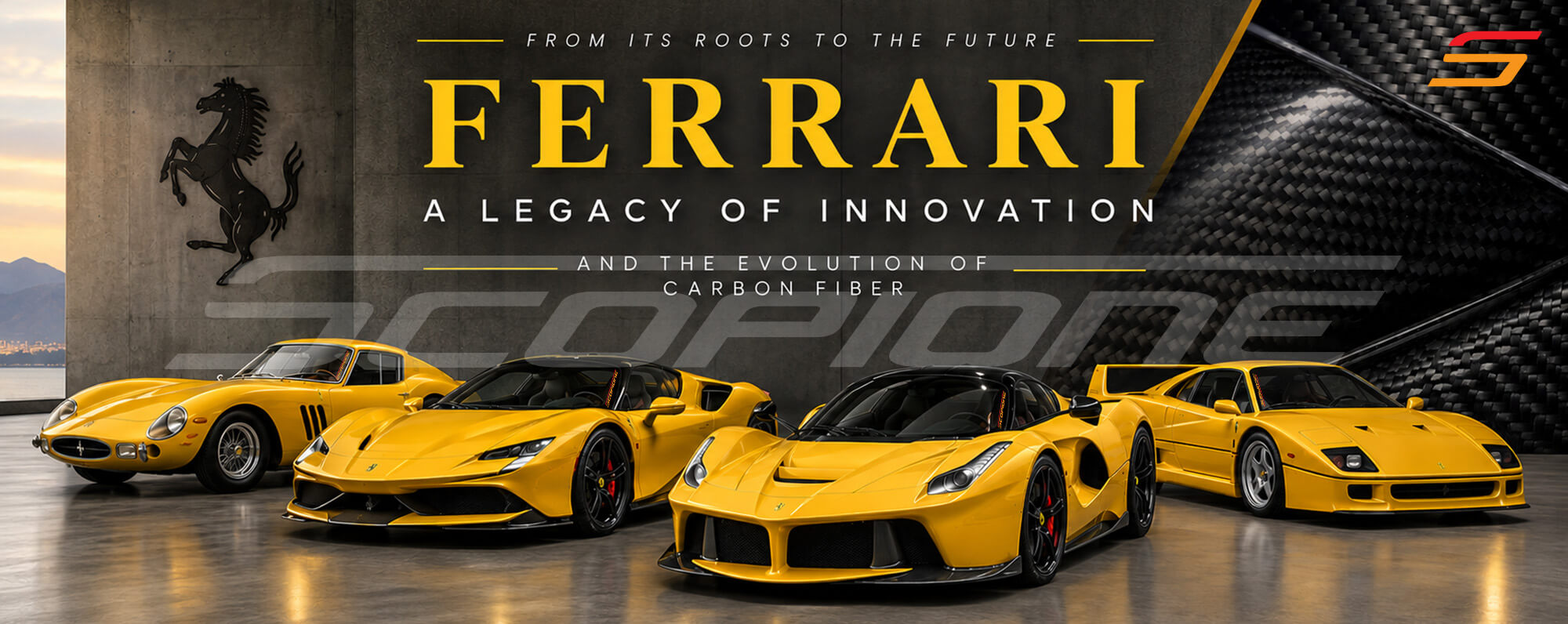Ferrari from its roots to the future – 250 GTO, SF90, LaFerrari and F40 lineup