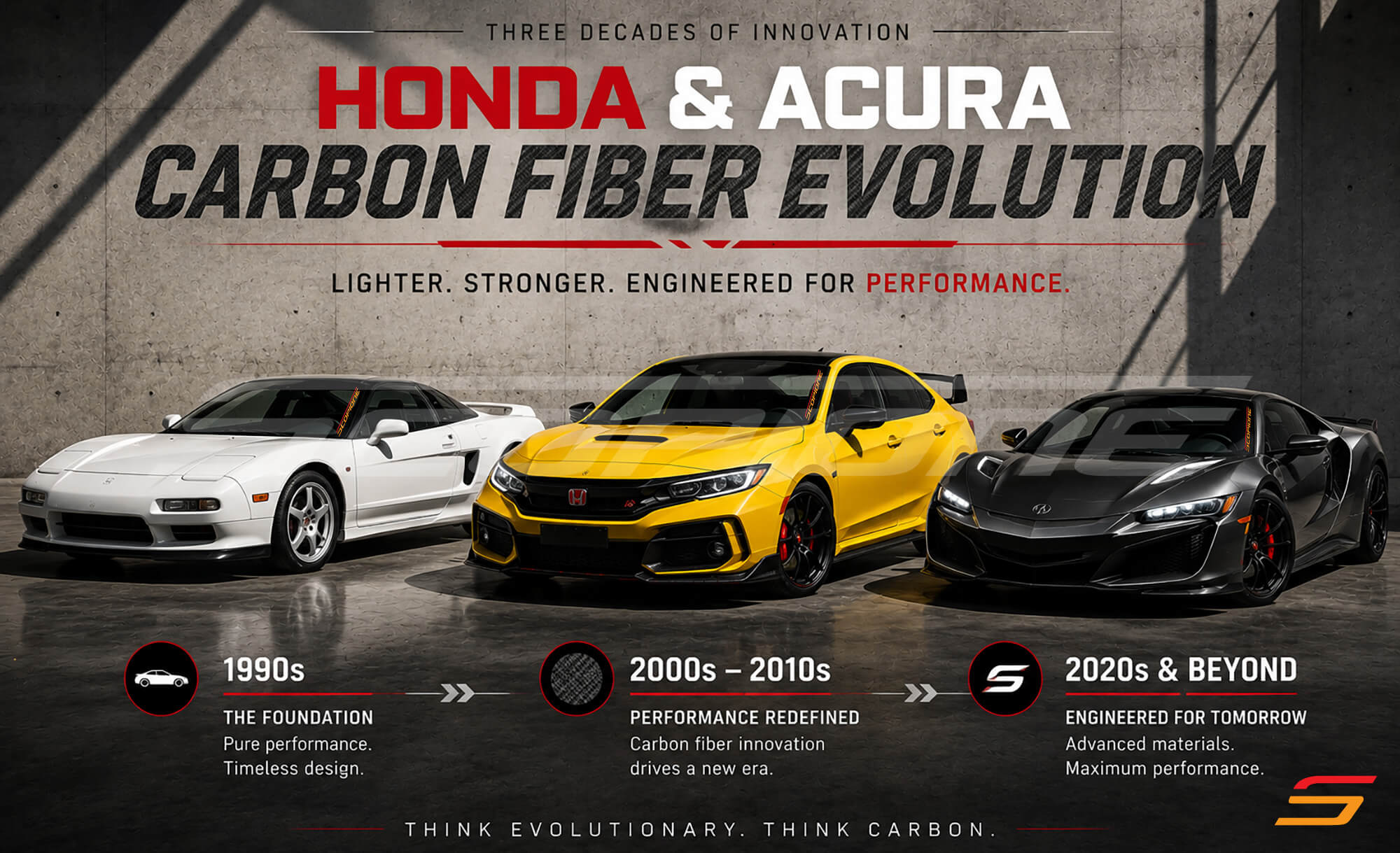 Honda and Acura’s carbon fiber evolution – three decades of innovation from the NSX to the Civic Type R