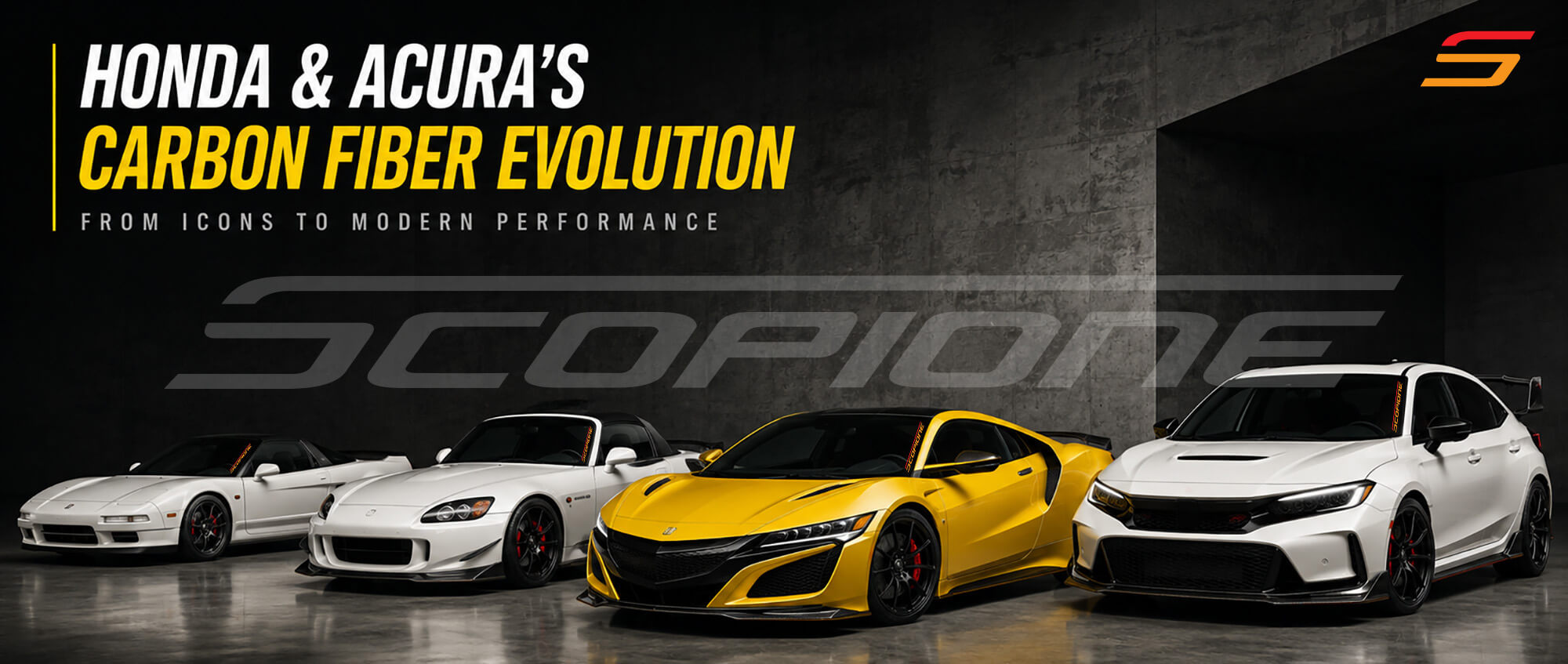 From icons to modern performance – NSX, S2000, NSX Gen 2 and Civic Type R lineup