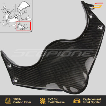 Honda 07-12 CBR600RR Carbon Fiber Replacement Dash Panel Front Spoiler