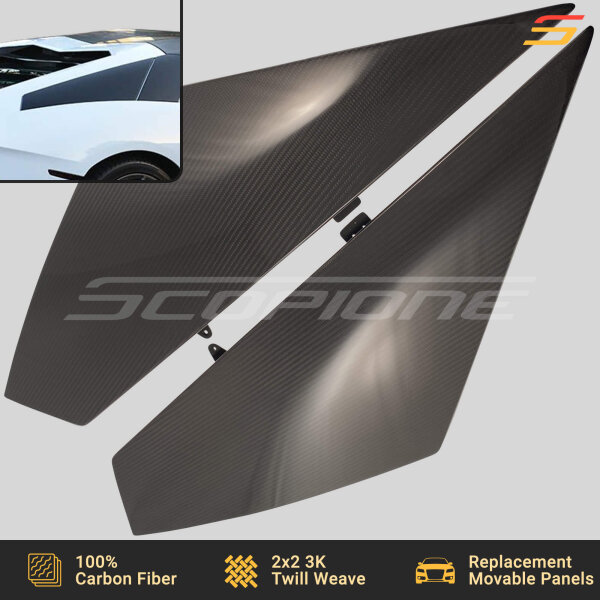 Carbon Fiber Side Air Intake Movable Panels Vents for Lamborghini Aventador LP700 LP720 - Image 3