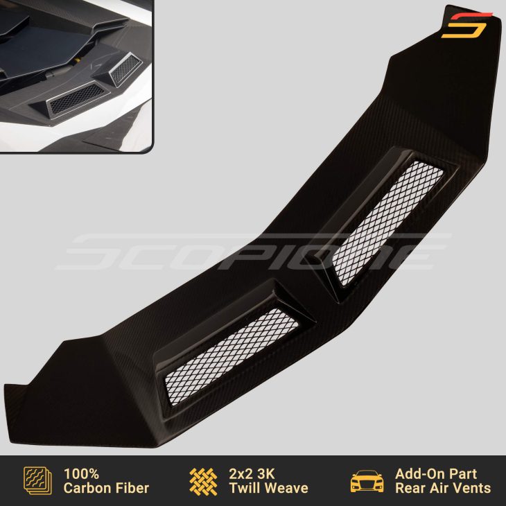 Scopione Carbon Roof Engine Air Scoops & Vents for Aventador