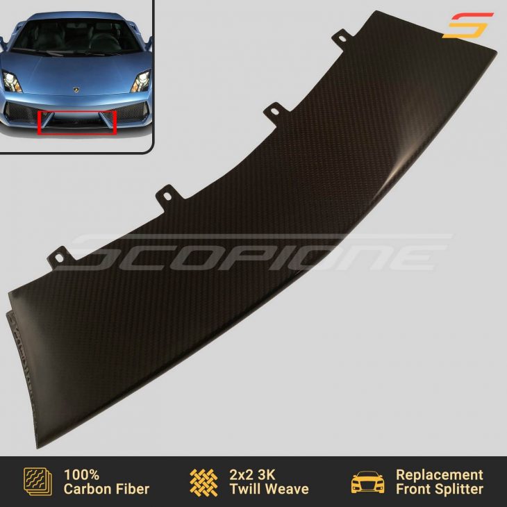 Scopione Carbon Fiber Front Bumper Splitter Grille For Gallardo Lp Lp