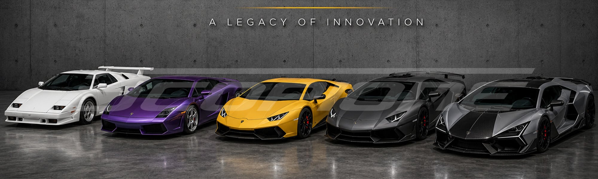 A legacy of innovation – five generations of Lamborghini supercars from the Countach to the Revuelto