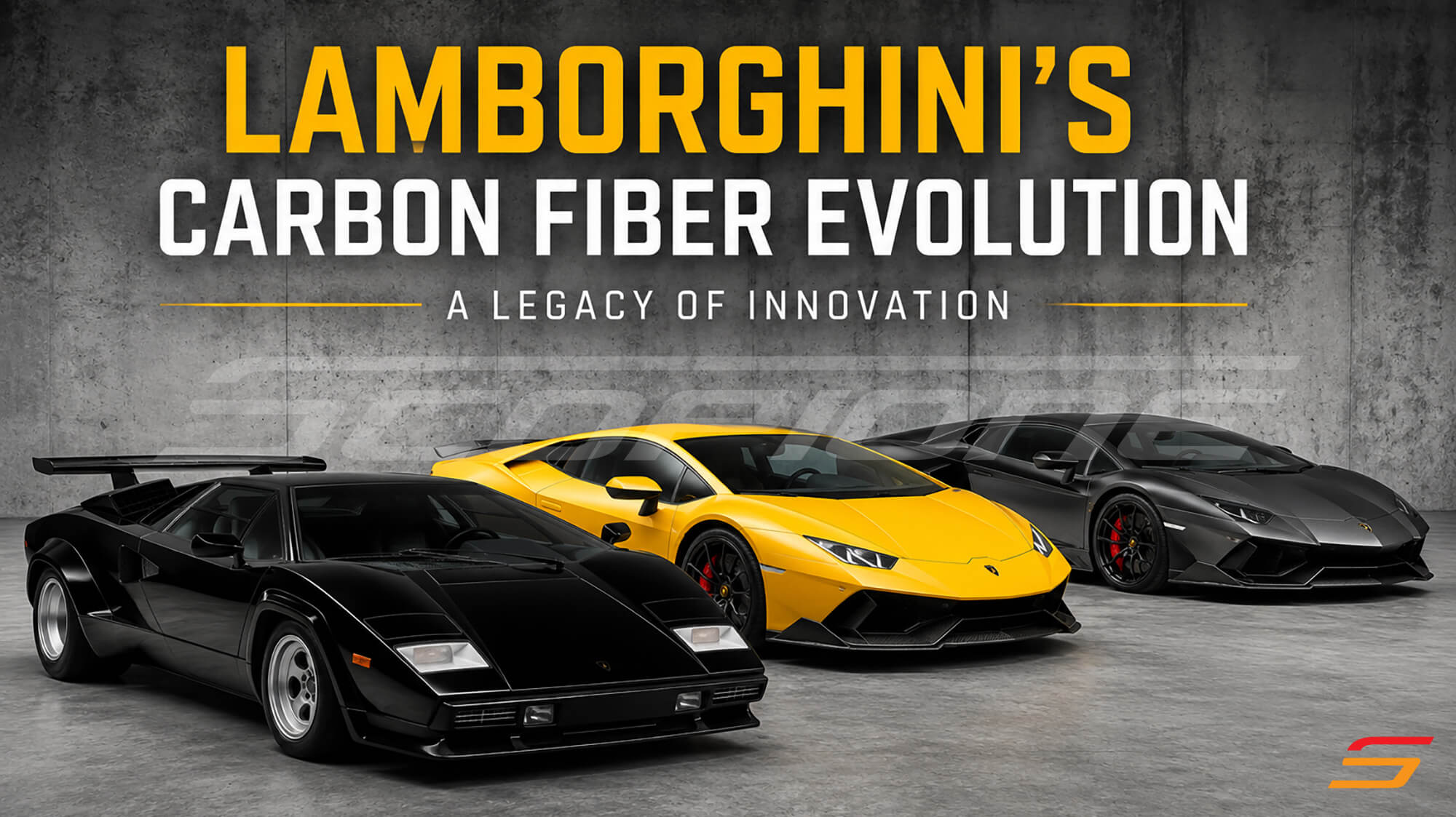 Lamborghini's evolution – Countach, Huracan and Aventador in the studio