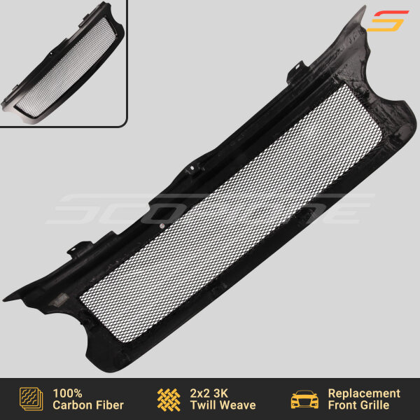 Carbon Fiber Front Contour Grille for Land Rover 10-12 Range Rover (Vogue L322) - Image 5