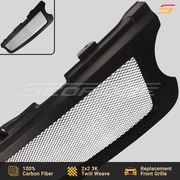 Matte Carbon Fiber Front Contour Grille for Land Rover 10-12 Range Rover (Vogue L322) - Image 4