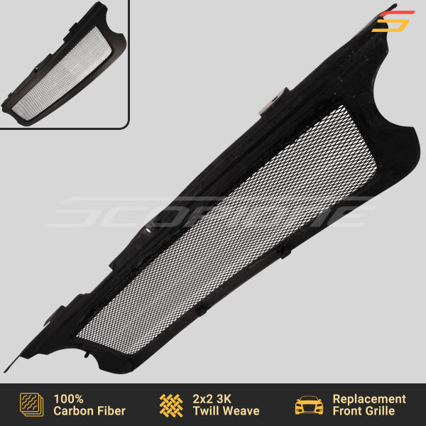 Matte Carbon Fiber Front Contour Grille for Land Rover 10-12 Range Rover (Vogue L322) - Image 6