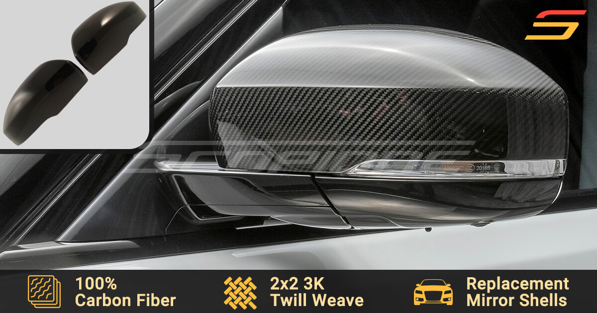 Carbon Fiber Side Mirror Covers for Range Rover by Scopione