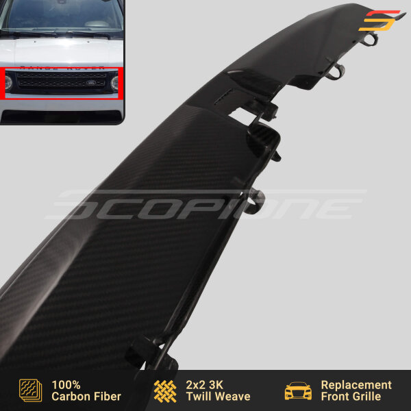 Carbon Fiber Front Contour Grille for Land Rover 10-13 Range Rover Sport - L320 - Image 4