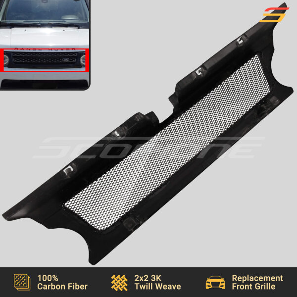 Carbon Fiber Front Contour Grille for Land Rover 10-13 Range Rover Sport - L320 - Image 5