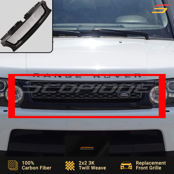 Carbon Fiber Front Contour Grille for Land Rover 10-13 Range Rover Sport - L320 - Image 6