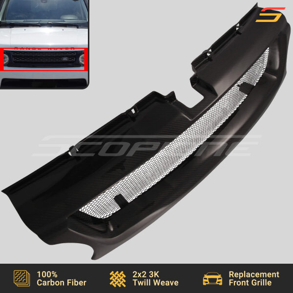 Carbon Fiber Front Contour Grille for Land Rover 10-13 Range Rover Sport - L320 - Image 3