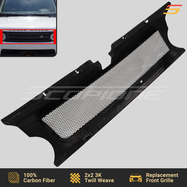 Matte Carbon Fiber Front Contour Grille for Land Rover 10-13 Range Rover Sport - L320 - Image 5