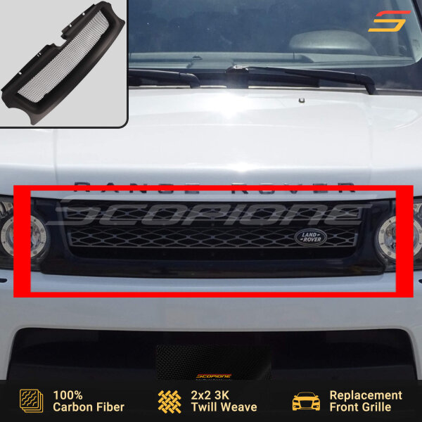 Matte Carbon Fiber Front Contour Grille for Land Rover 10-13 Range Rover Sport - L320 - Image 6